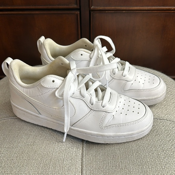 🏃🏻‍♂️ Nike Court Borough Low Recraft 5.5 big kid white tennis shoes sneakers - Picture 5 of 12